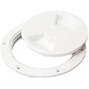 Sea Dog 337160-1  Screw Out Deck Plate, 5-7/16Sea Dog 337160-1 Screw Out Deck Plate, 6" - White