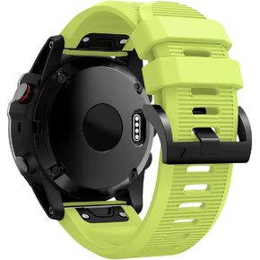 Silicone Band Compatible for Garmin Tactix 7/7 Pro/Bravo/Charlie/Delta, 26mm Quick Fit Watch Band Silicone Bracelet Sport Wristband Replacement Band for Garmin Enduro/Quatix 7X Solar/6X Solar/3