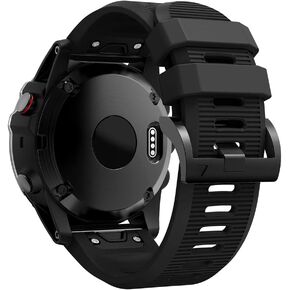 Silicone Band Compatible for Garmin Tactix 7/7 Pro/Bravo/Charlie/Delta, 26mm Quick Fit Watch Band Silicone Bracelet Sport Wristband Replacement Band for Garmin Enduro/Quatix 7X Solar/6X Solar/3