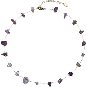 14K Gold Plated Dainty Choker Necklace,Handmade Crystal Beach Beads Necklace Chain Jewelry,Adjustable Gold Chain Delicate Fashion Choker Necklace Jewelry Gift for Women Girls