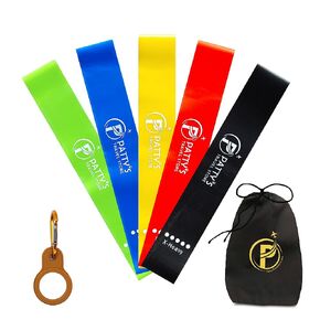 Latex-Free Resistance Bands Set 5 Bands with Carry Bag & Bottle Holder | Travel Exercise Bands for Full Body Workouts | Workout Equipment | Exercise Equipment