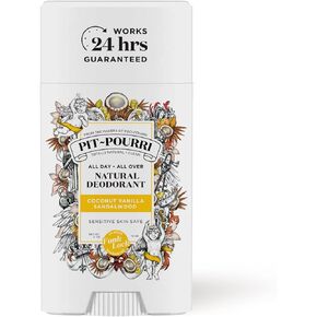 Pit Pourri All Day-All Over Natural Deodorant, Coconut Vanilla and Sandalwood - 2.00 Ounce (Pack of 1)