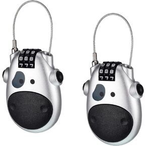 Peryiter 2 Pcs Cable Lock Combination 27.56 Inch Adjustable Cable Locks 3 Digit Combination Lock Security Wire Combo Steel Cable Locks Set