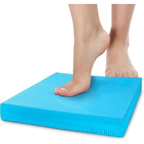 Body Sport Non-Slip Balance Pad – Improve Balance & Build Strength – Physical Therapy & Yoga Pad for Home & Gym – 19" x 16" x 2 1/4", Blue