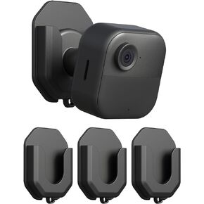 3 Pack Blink Camera No Drill No Screws Wall Mount Bracket for Blink Mini/Mini 2 /Blink Outdoor 4 /Blink Indoor Cameras, HBV Adhesive Mount black Wall Mount for Blink Cameras