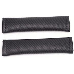 for BMW 3 Series 5 Series X1 X3 X5 X6 Car Seat Belt Pads, Carbon Fiber Texture Seat Belt Shoulder Strap Covers 2 Pcs Black