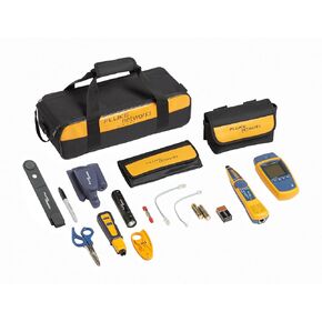 Fluke Networks MS2-TTK MicroScanner2 Network Cable Tester Kit with Punch Down Tool and Tone Generator and Probe, Black