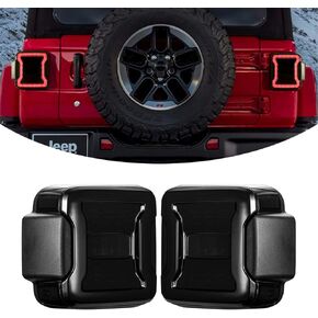 Kiwi Master Smoked LED Tail Lights for 2018-2024 Jeep Wrangler JL/4xe Accessories, Black Housing Tinted Lens, Pair