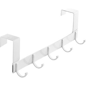 2 Pack Over Door Hanger with 7 Hooks, Metal Over The Door Towel Hook, Decorative Overdoor Organizers Cloud（Gold）