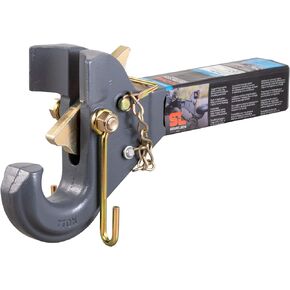 CURT 48405 SecureLatch Receiver-Mount Pintle Hook, 2-Inch Shank, 14,000 Pounds