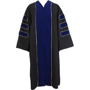 Unisex Deluxe Graduation Doctorate Robe with Gold Piping Available for Customization