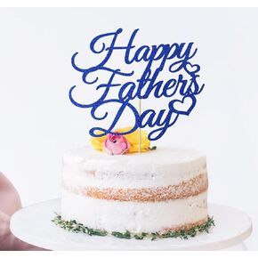 Happy Father's Day Blue Cake Topper, Best Dad Father's Day Decoration, Fathers Day Party, Happy Dada Day Topper(Blue Dad)
