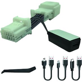 Dash cam Power Adapter for Toyota Tacoma 2015-2023 and More Select Models,12pin Socket,USB Power Source from Rearview Mirror,Plug and Play