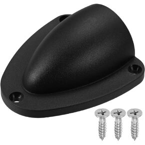 X AUTOHAUX 2.91"x2.64"x1.02" Marine Boat Wire Cover Transducer Wire Cable Cover Clam Shell Vent Wire Cover Black