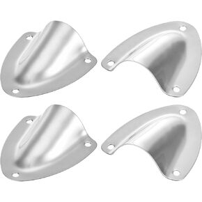 uxcell Marine Wire Cable Vent Cover, Stainless Steel Clam Shell Hose Vent Cover, Transducer Mounting Plate for Boat Yacht,