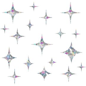 Cross Star Window Stickers for Bird Strikes, Stop Birds from Hitting Windows, Glass Alert Bird Deterrent for Windows, Bird Strike Prevention Clings, Anti Collision Rainbow Decals, 36 Pieces