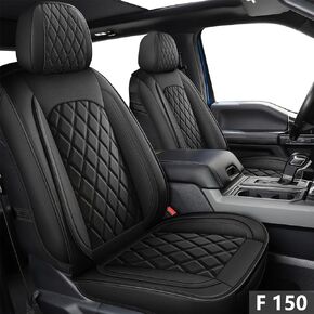 MIROZO Truck Seat Covers, Car Seat Covers Full Set Waterproof Vehicle Cushion Cover for Cars Pick-up for 2015-2023 Ford F150 F250 F350 (Black,Full Set)