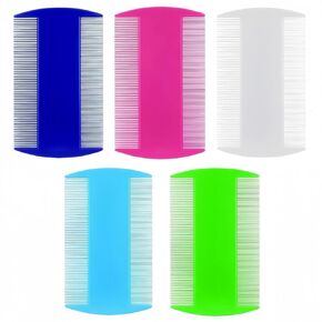 Yumflan Flea Comb, 5 Pack Double Sided Fine Tooth Comb, Pet Grooming Combs Dandruff Removal Combs for Cats Dogs Puppy