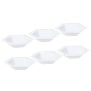 PATIKIL Hexagonal Weigh Boats, 10 Pack Plastic Small Scale Trays Powder Dispenser for Weighing Mixing, White