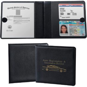 حامل بطاقات التأمين والتسجيل للسيارة، محفظة حافظة لتنظيم وثائق السيارة، وتأمين تسجيل السيارات وحامل وثائق بطاقة الهوية للسيارة والشاحنات وسيارات الدفع الرباعي والمركبات in Kuwait