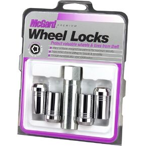 McGard 25240 Chrome (1/2"-20 Thread Size) Tuner Style Cone Seat Wheel Lock Set