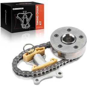 A-Premium Engine Timing Chain Kit W/Tensioner [fits DOHC, 4Cyl 2.0L] Compatible with Volkswagen Eos, GTI, Jetta 06-09, Passat & Audi TT Quattro, TTS Quattro 09-14, TT, A4 A3 Quattro, A3, A4 05-09