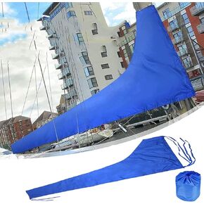 Waterproof Boom Mainsail Cover, 420D Boat Cover Sailboat Shade Sail Cover for 8-9Ft 9-10Ft 10-11Ft 11-12Ft 12-13Ft