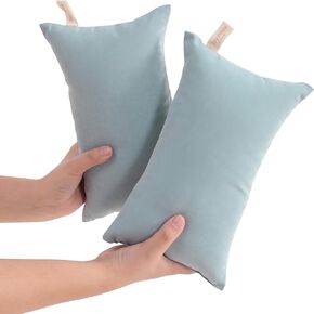 NTBAY 2 Pack Tiny Pillows, 11"x7" Microfiber Mini Pillows for Travel, Pets, Soft Machine Washable Small Pillows for Neck, Wrist, Lumbar and Knee, Sea Green