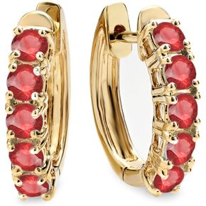 Dazzlingrock Collection 1.00 Carat (ctw) 10K Ladies Huggies Hoop Earrings 1 CT, Yellow Gold
