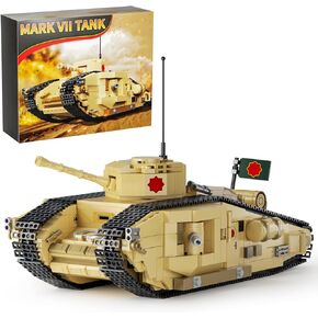 The Last Crusade Vintage Tank Building Set, Military Building Toys, Collectible Army Model to Build and Display, Birthday Gifts Ideal for Adults, Kids, Boys 9+(1026 PCS)