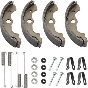 Front Brake Shoes Kit for Honda TRX350 TRX350D 1986 1987 1988 1989, OEM# 45151-HA7-921 06450-HA7-920 45151-HA7-672
