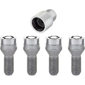 MCGARD 27222 Chrome Bolt Style Cone Seat Wheel Locks (M14 x 1.5) - Set of 4