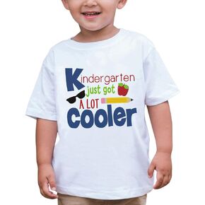 7 ate 9 Apparel Kids Kindergarten Just Got Cooler School T-Shirt