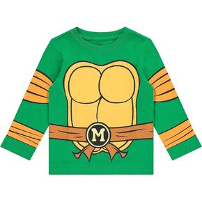 Toddler Ninja Turtles Group Shirt - Straight from The Sewer - TMNT Throwback Classic Long Sleeve T-Shirt