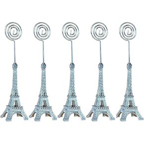 5 Pcs Eiffel Tower Style Memo Holder,Photo Clip,Paper Holder,Memo Clip,Table Number Holder for Wedding Party Office