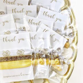 Bee Party Favors, Hair Ties Bracelets, Gender Neutral Baby Shower Decorations, Birthday Themes for Girls (5 Pack)
