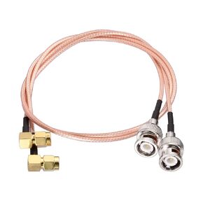 Superbat SMA to BNC Cable, SMA Male to BNC Male Cable Pigtail + Right Angle BNC Male to SMA Male Cable Using RG316 Jumper RF Coaxial Cable, 20Inch 2Pcs