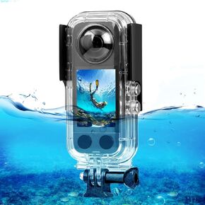 PULUZ 30m/98ft Dive Housing Case for Insta360 X3 Accessories Underwater Housing Cover Protective Case PC Shell, Underwater Photography Cameras for Insta360 x3 Waterproof Case
