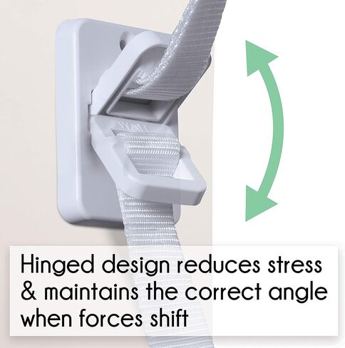 Little Chicks Anti-Tip Hinged Furniture Baby Safety Wall Anchors, Adjustable Strap & Maximum Strength Security - 2 Pack - Model CK035 in Kuwait