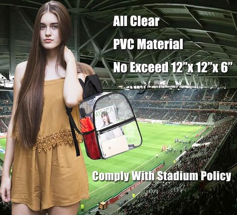 Mini Clear Backpack, Stadium Approved Clear Backpack, Waterproof Transparent Concert Bag,Fit For Stadium, Music Festival Concerts in Saudi Arabia