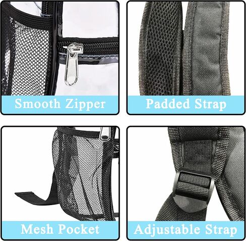 Mini Clear Backpack, Stadium Approved Clear Backpack, Waterproof Transparent Concert Bag,Fit For Stadium, Music Festival Concerts in Saudi Arabia