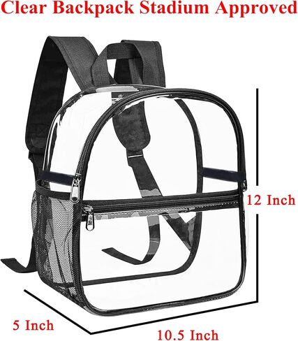 Mini Clear Backpack, Stadium Approved Clear Backpack, Waterproof Transparent Concert Bag,Fit For Stadium, Music Festival Concerts in Saudi Arabia