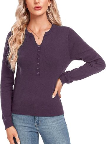Women Summer Knit Shirt Blouse V Neck Short Sleeve Pullover Sweater Tops in Saudi Arabia