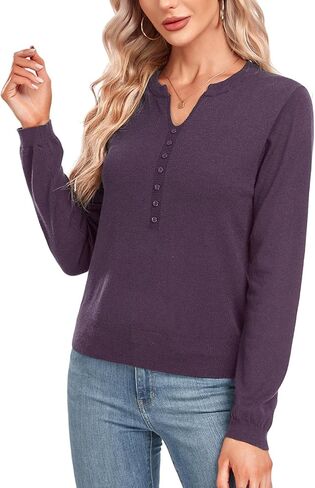 Women Summer Knit Shirt Blouse V Neck Short Sleeve Pullover Sweater Tops in Saudi Arabia