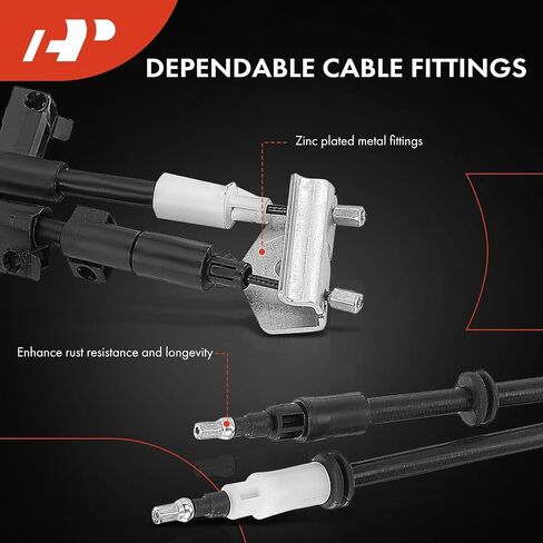 A-Premium Rear Driver and Passenger Side Parking Brake Cable Assembly Compatible with Ford Models: Escape 2013, 2-PC Set - Replace# CV6Z2A603F in Saudi Arabia
