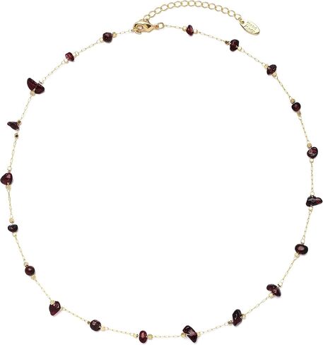 قلادة أنيقة مطلية بالذهب عيار 14 قيراط، مصنوعة يدويًا من خرز الشاطئ الكريستالي، سلسلة مجوهرات، سلسلة ذهبية قابلة للتعديل، قلادة أنيقة أنيقة، هدية مجوهرات للنساء والفتيات in Kuwait