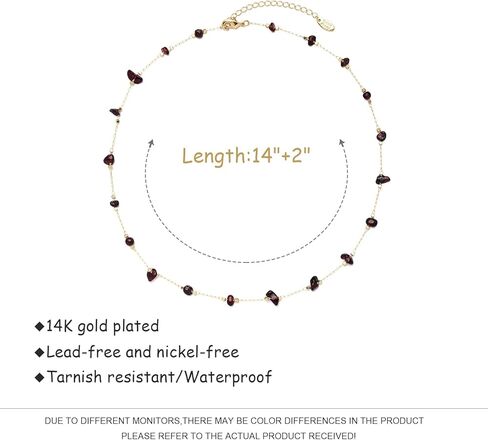 قلادة أنيقة مطلية بالذهب عيار 14 قيراط، مصنوعة يدويًا من خرز الشاطئ الكريستالي، سلسلة مجوهرات، سلسلة ذهبية قابلة للتعديل، قلادة أنيقة أنيقة، هدية مجوهرات للنساء والفتيات in Kuwait