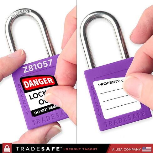 مجموعات قفل Tagout من TRADESAFE، 10 أقفال أمان ذات مفاتيح حمراء على حد سواء، مفتاحين لكل قفل، أقفال Loto متوافقة مع OSHA، لمحطات قفل العلامات - درجة ممتازة in Saudi Arabia