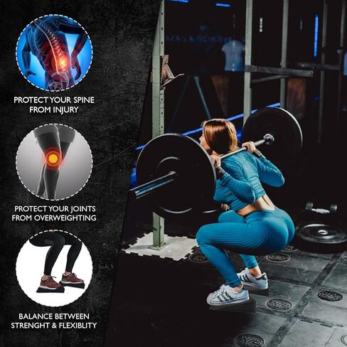 Squat Wedge Block for Heel Elevated Squat 2 Pcs Set, Improve Mobility Balance and Strength Performance Weightlifting Calf Stretcher Slant Board for Squat in Kuwait