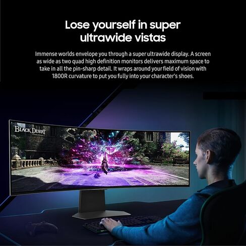 SAMSUNG LS49CG954SNXZA-RB شاشة ألعاب ذكية منحنية مقاس 49 بوصة Odyssey Neo G9 OLED 5120x1440 240 هرتز - مُجددة معتمدة in Kuwait